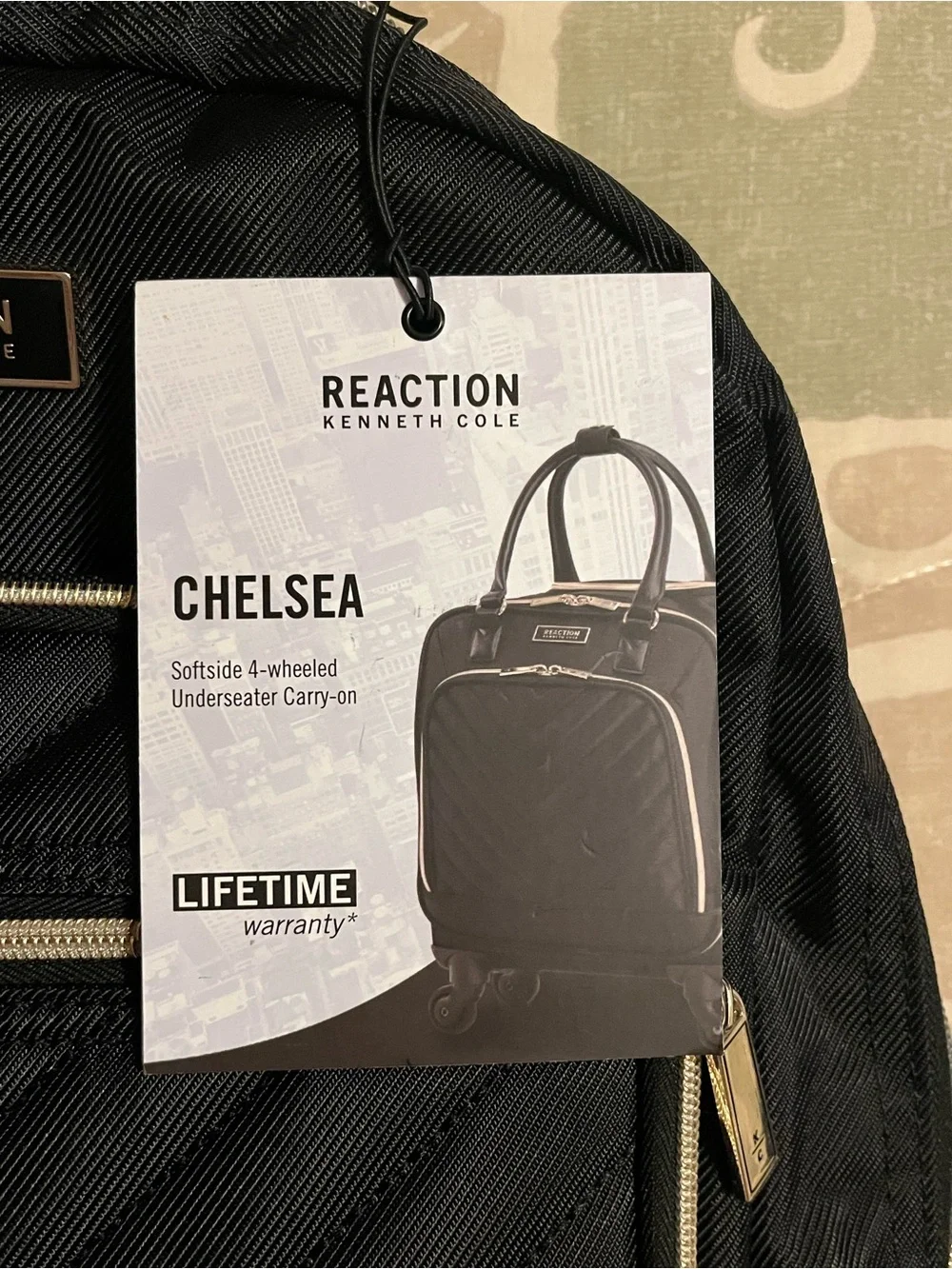 Kenneth Cole Reaction Chelsea Black Quilted Backpack
